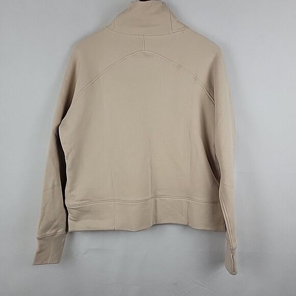 Public Rec Luxe Fleece Crop Sweatshirt Womens Large High Neck Pullover Pockets - Picture 6 of 10